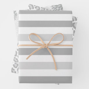 Feuille De Papier Cadeau Gris Blancs
