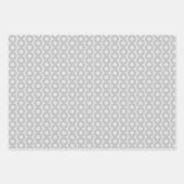 Feuille De Papier Cadeau Gris contemporain sur gris (Devant 2)