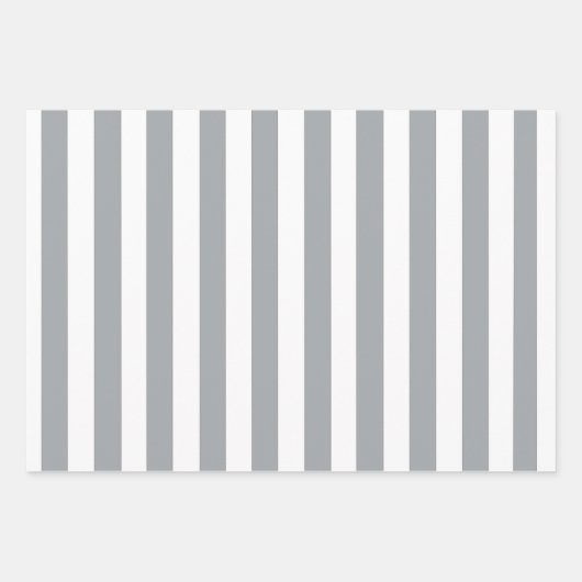 Feuille De Papier Cadeau Gris et blanc (Devant)