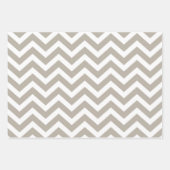 Feuille De Papier Cadeau Gris et blanc Chevron épais Mariage Anniversaire V (Devant)