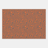 Feuille De Papier Cadeau Gris et orange (Devant 3)
