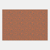 Feuille De Papier Cadeau Gris et orange (Devant 2)