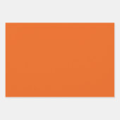 Feuille De Papier Cadeau Gris et orange (Devant)