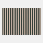 Feuille De Papier Cadeau Gris foncé gris rayures Anniversaire (Devant)