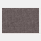 Feuille De Papier Cadeau Gris foncé marron lin (Devant 3)