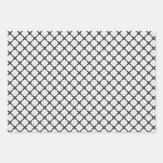 Feuille De Papier Cadeau Gris Grad Nom Script Moderne (Devant 2)