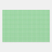 Feuille De Papier Cadeau Gris Vert Simple Plaid (Devant)