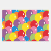 Feuille De Papier Cadeau Gros ballons gras Couleurs de base (Devant 3)