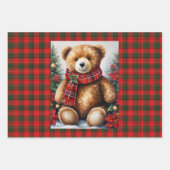 Feuille De Papier Cadeau Gros Nounours sur 3 Noël (Devant)