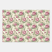 Feuille De Papier Cadeau Gros tourbe rose florale (Devant 3)