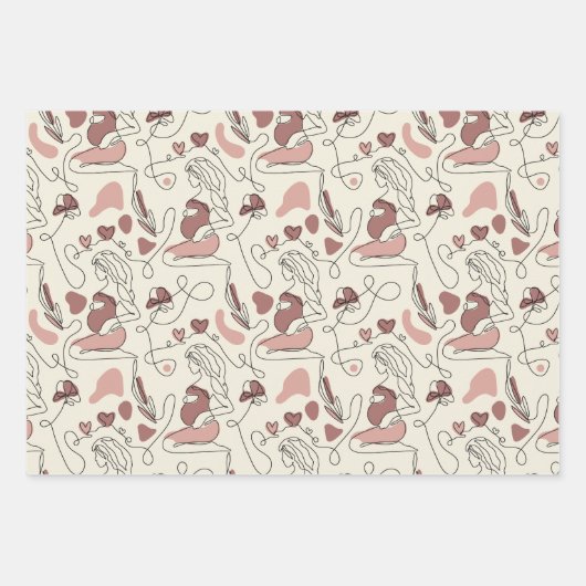 Feuille De Papier Cadeau Grossesse (Devant)