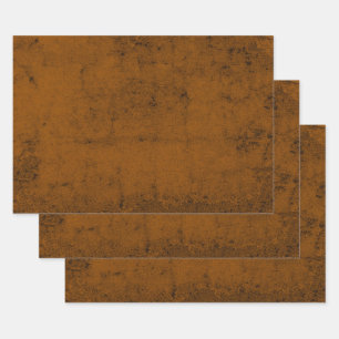 Feuille De Papier Cadeau Grunge Texture Vintage Orange Noir Rustique