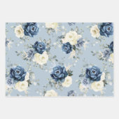 Feuille De Papier Cadeau Guerre de Mariage de fleurs d'ivoire de champagne (Devant 3)