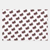 Feuille De Papier Cadeau Guerrier équitation cheval en aquarelle (Devant 2)