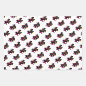 Feuille De Papier Cadeau Guerrier équitation cheval en aquarelle (Devant)