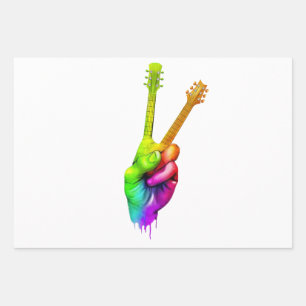 Feuille De Papier Cadeau Guitar Lover Say Hi Guitar Hands