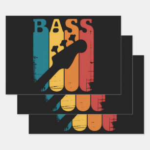 Feuille De Papier Cadeau Guitare basse