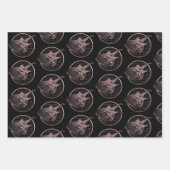 Feuille De Papier Cadeau Guitares électriques en bronze noir (Devant 3)