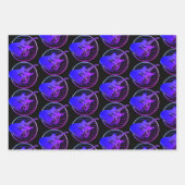 Feuille De Papier Cadeau Guitares électriques Retro Neon (Devant 3)