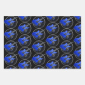 Feuille De Papier Cadeau Guitares électriques rouges bleues et violettes (Devant 2)