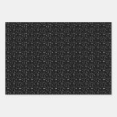 Feuille De Papier Cadeau Guitares noir et blanc (Devant 2)