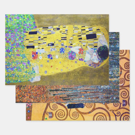 Feuille De Papier Cadeau Gustav Klimt (Lot)