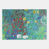 Feuille De Papier Cadeau Gustav Klimt, fleurs et fleurs (Devant)