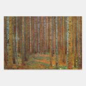 Feuille De Papier Cadeau Gustav Klimt - Forêt de pins de Tannenwald (Devant 2)