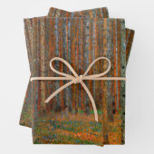 Feuille De Papier Cadeau Gustav Klimt - Forêt de pins de Tannenwald (En situation)