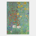 Feuille De Papier Cadeau Gustav Klimt - Jardin de campagne avec tournesols<br><div class="desc">Jardin de campagne avec des tournesols / Jardin de ferme avec des tournesols - Gustav Klimt en 1905-1906</div>