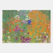 Feuille De Papier Cadeau Gustav Klimt - Jardin des fleurs (Devant 3)