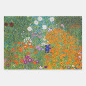 Feuille De Papier Cadeau Gustav Klimt - Jardin des fleurs (Devant 2)