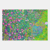 Feuille De Papier Cadeau Gustav Klimt, Jardin Fleur (Devant)