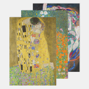 Feuille De Papier Cadeau Gustav Klimt - Sélection de chefs-d'oeuvre