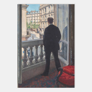 Feuille De Papier Cadeau Gustave Caillebotte - Homme à la fenêtre