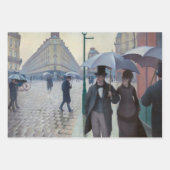 Feuille De Papier Cadeau Gustave Caillebotte - Paris Street ; Rainy Day (Devant 2)