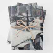 Feuille De Papier Cadeau Gustave Caillebotte - Toits dans la neige (En situation)