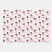 Feuille De Papier Cadeau Gymnaste Multicultural Personnalisé (Devant 2)