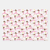 Feuille De Papier Cadeau Gymnaste Multicultural Personnalisé (Devant 3)