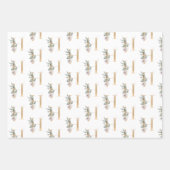 Feuille De Papier Cadeau H Monogramme Floral (Devant 3)