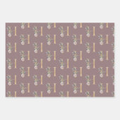 Feuille De Papier Cadeau H Monogramme Floral (Devant)