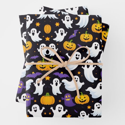 FEUILLE DE PAPIER CADEAU HALLOWEEN (En situation)