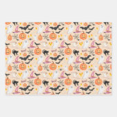 Feuille De Papier Cadeau Halloween amusant aquarelle (Devant)