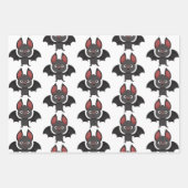 Feuille De Papier Cadeau Halloween Bat Purple (Devant)