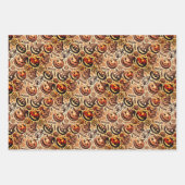 Feuille De Papier Cadeau Halloween brun orange style (Devant)