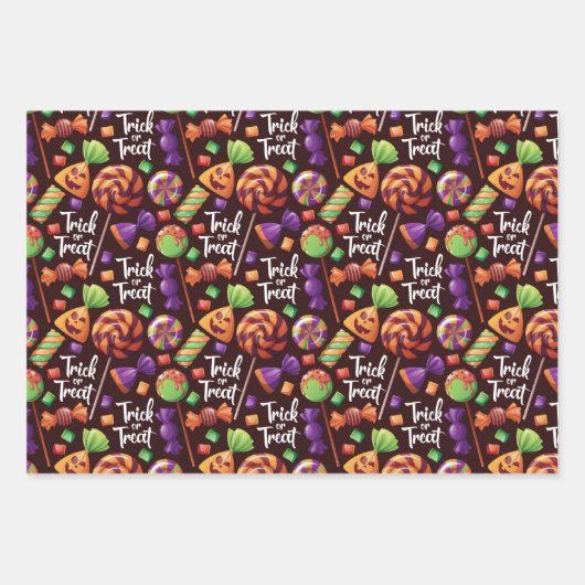 Feuille De Papier Cadeau Halloween Candy (Devant)