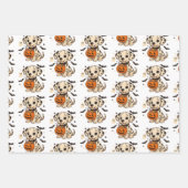 Feuille De Papier Cadeau Halloween Chien Dalmatien Trick ou traitement (Devant)