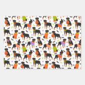 Feuille De Papier Cadeau Halloween Chien Rottweiler (Devant 2)