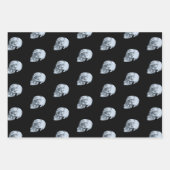 Feuille De Papier Cadeau Halloween crâne et os (Devant)