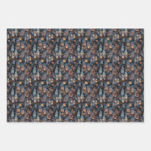 Feuille De Papier Cadeau Halloween de maison amusante (Devant 3)